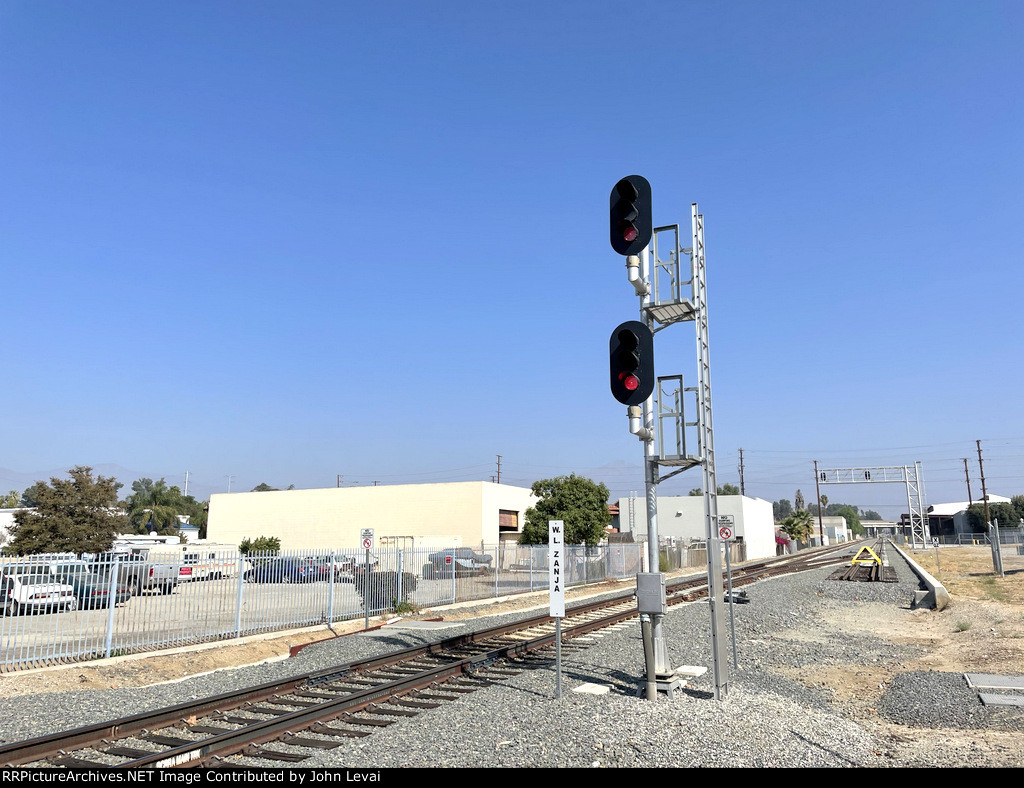 Looking east from Seventh Street Xing 